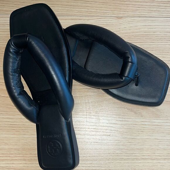 Tory Burch Nevada Thong Puffy Leather Sandals Flats Size 8 $298 - Picture 9 of 10